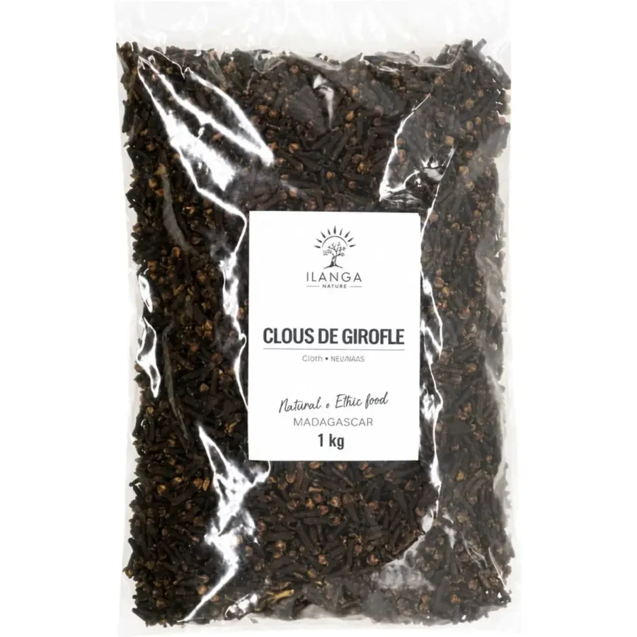 Sachet Ilanga Nature de clous de girofle entiers de Madagascar, 1 kg